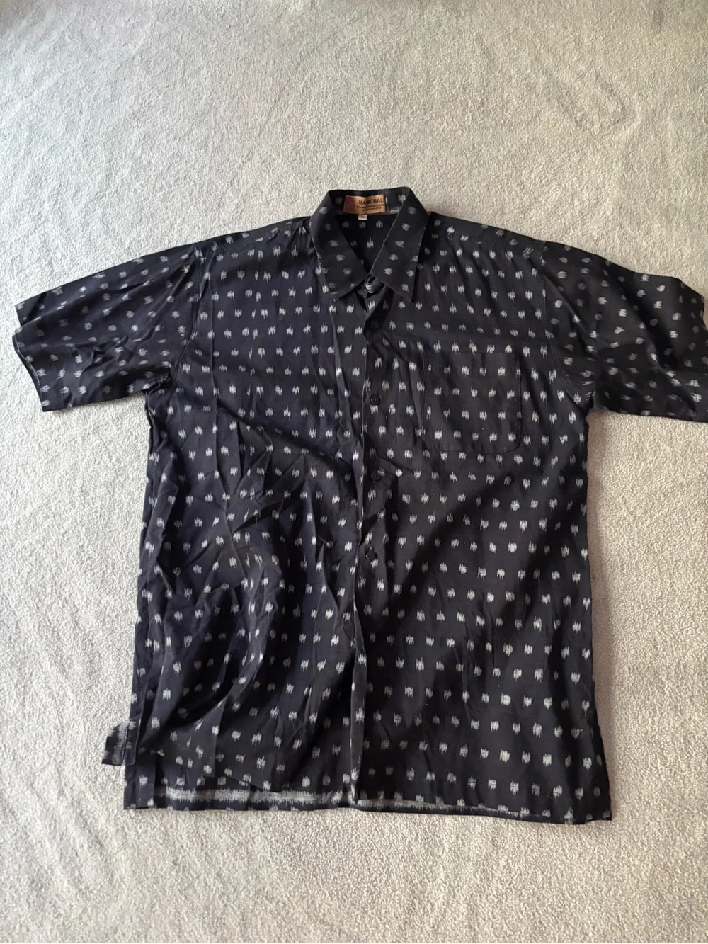 Bali Men's Casual Button-Down Shirts in Black, Blue, and Cream Paisley Set of 3